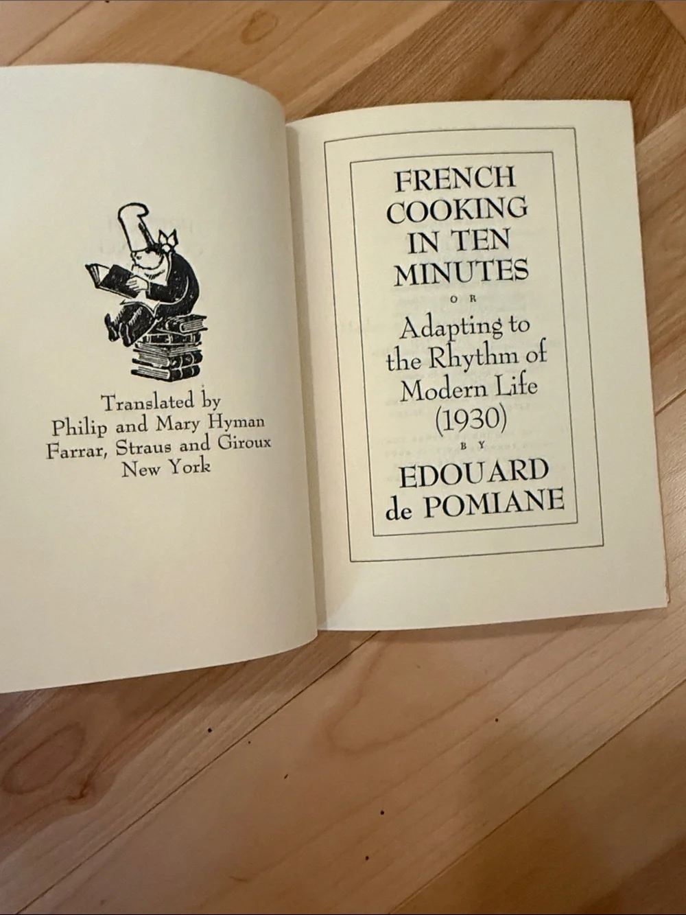 French Cooking in Ten Minutes - Cream HardCover NEW